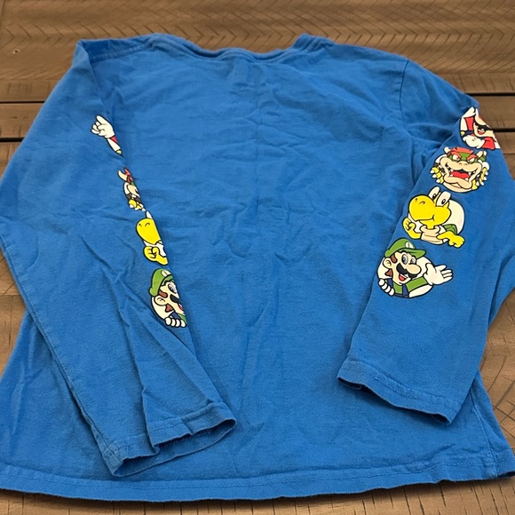 Nintendo Super Mario Blue Long Sleeve Shirt - Picture 5 of 5